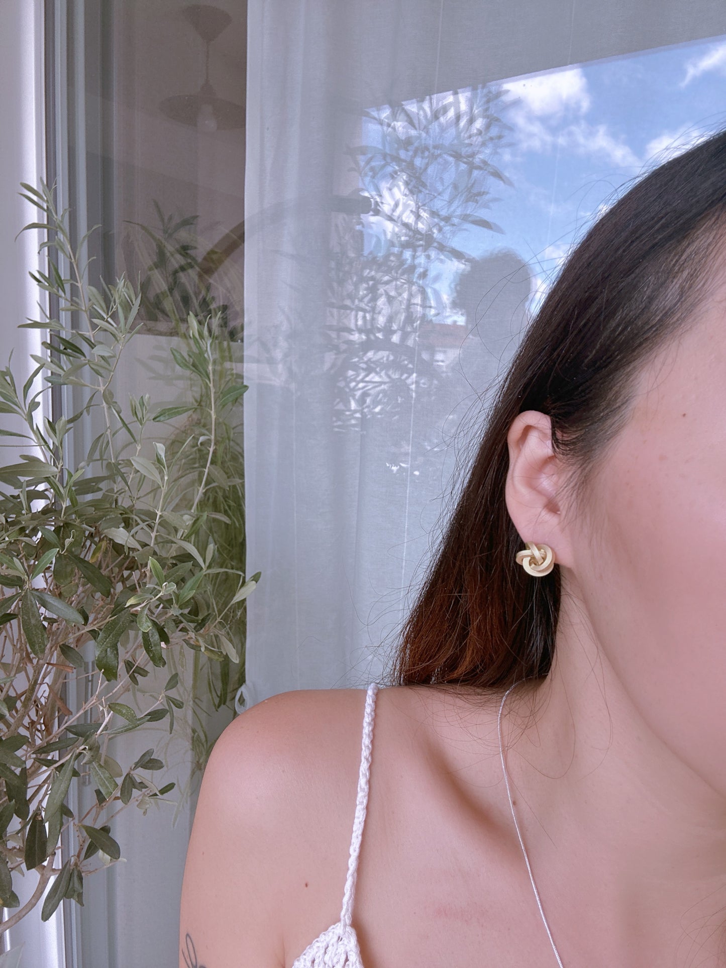 14k gold plated 925 silver post earrings