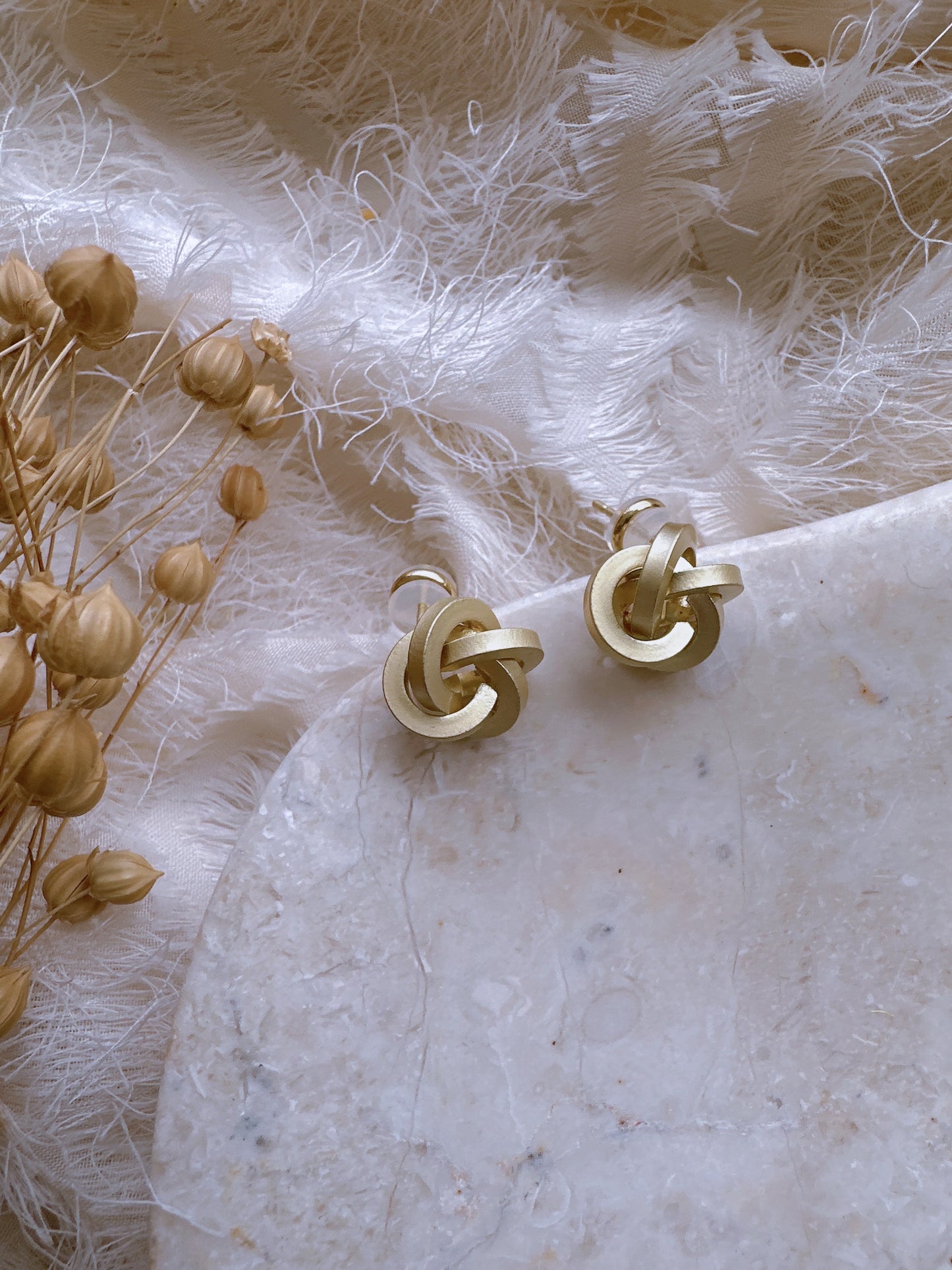 14k gold plated 925 silver post earrings