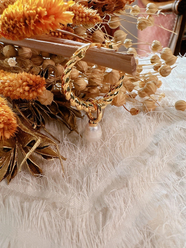 Soul Mate & 925 Silver post water pearl earrings