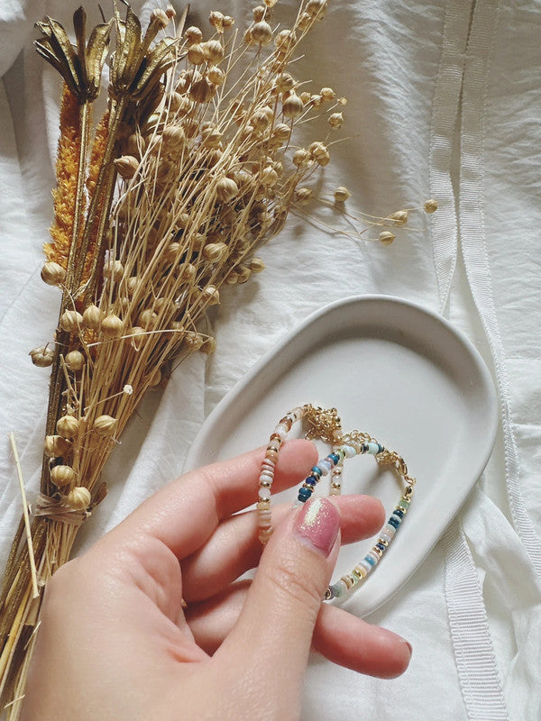 Soul Mate Blue & natural shell bracelet