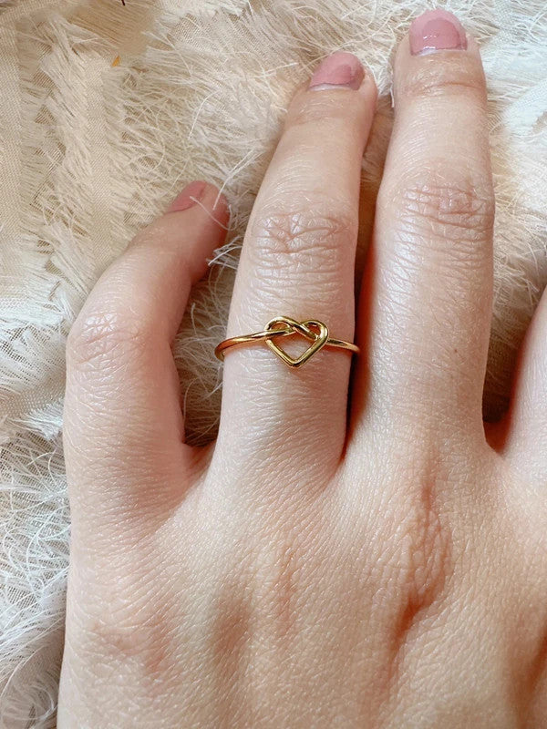 Soul Mate & Stainless steel heart shape rings adjustable