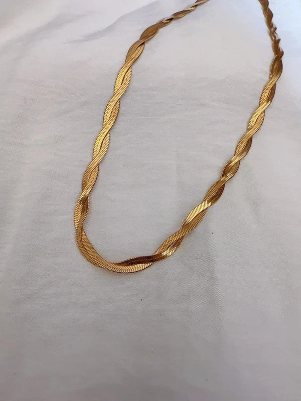 Soul Mate & twisted stainless steel necklace