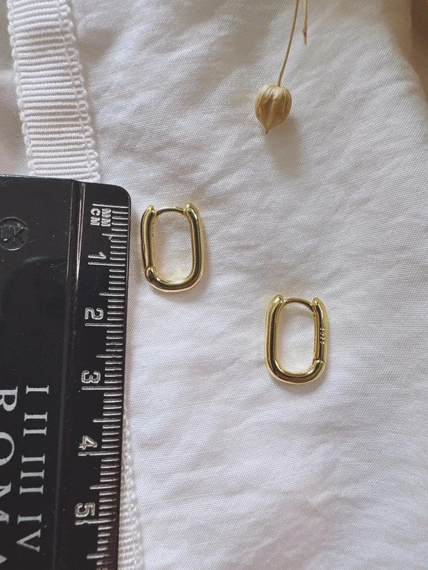 Soul Mate & Mini - 925 silver post square mini hoop earrings