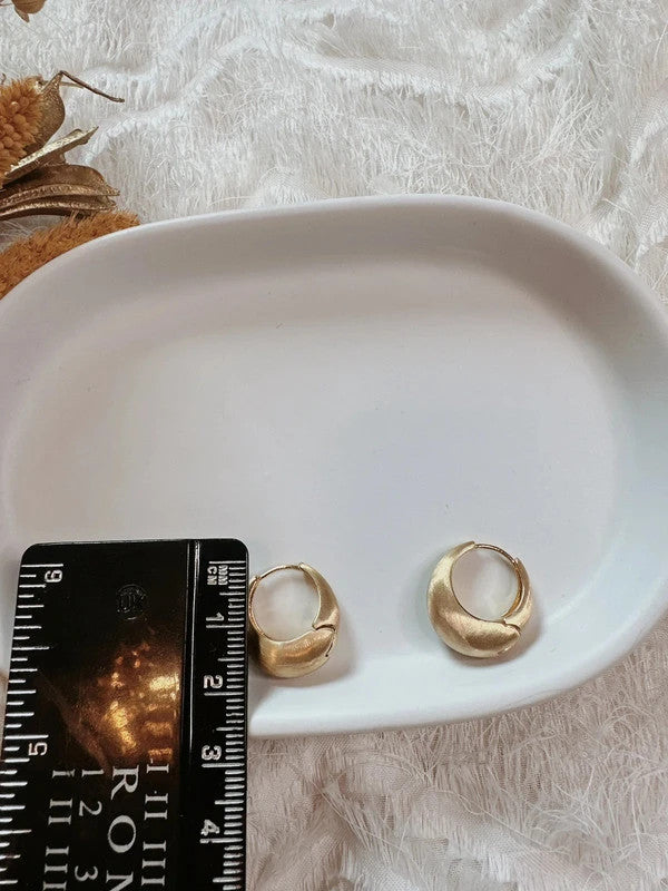 Soul Mate O & 925 Silver post hoop earrings