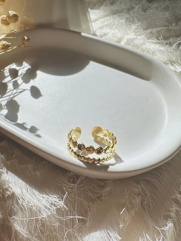 Soul Mate & Stainless steel double layer adjustable ring