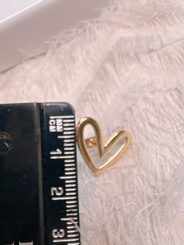 Soul Mate love sketch& - Stainless steel heart shaped earrings