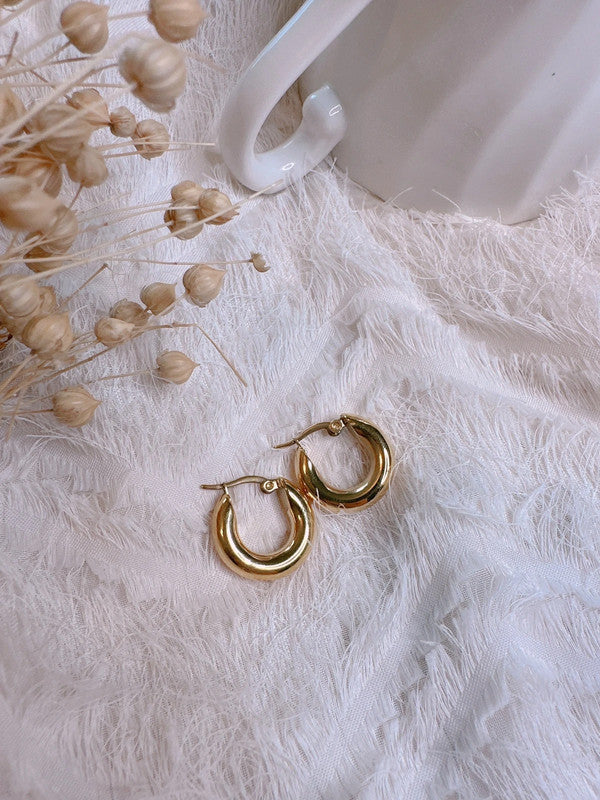 Soul Mate & 18k gold plated stainless steel earrings