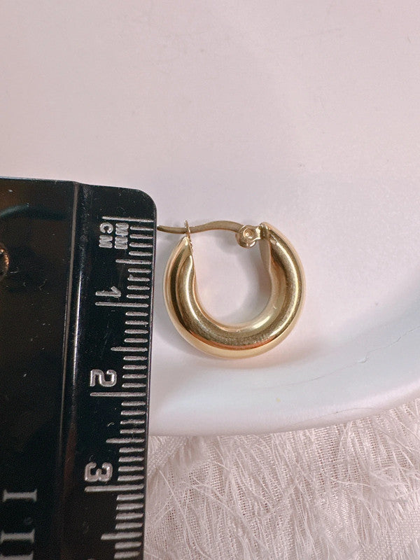 Soul Mate & 18k gold plated stainless steel earrings