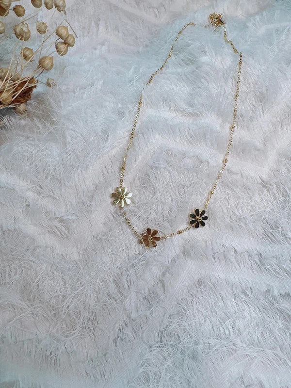 Soul Mate & Stainless steel flower necklace