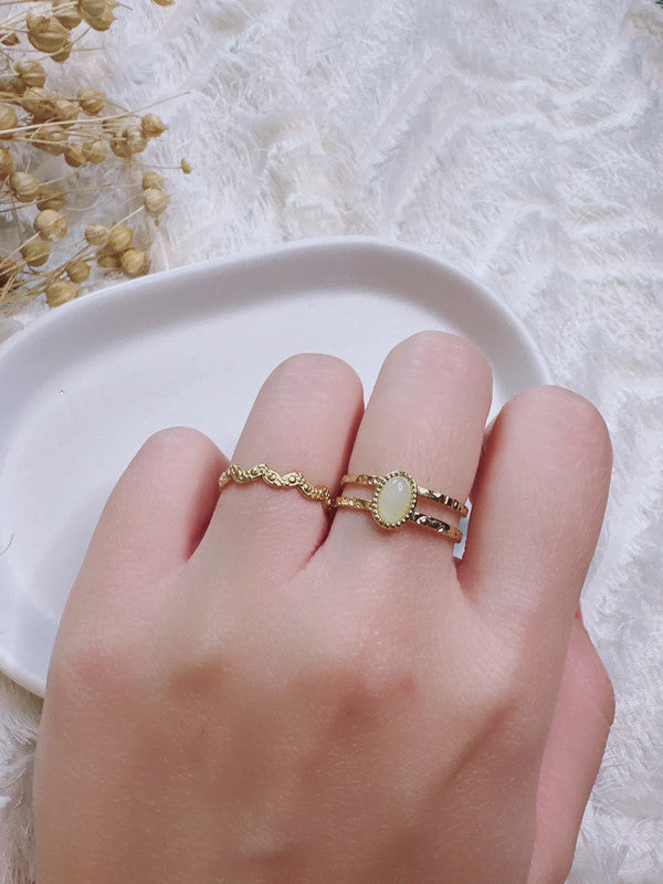 Soul Mate & Vintage style stainless steel adjustable ring