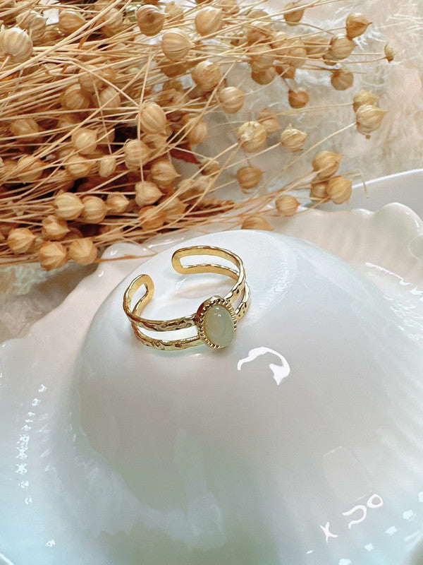 Soul Mate & Vintage style stainless steel adjustable ring
