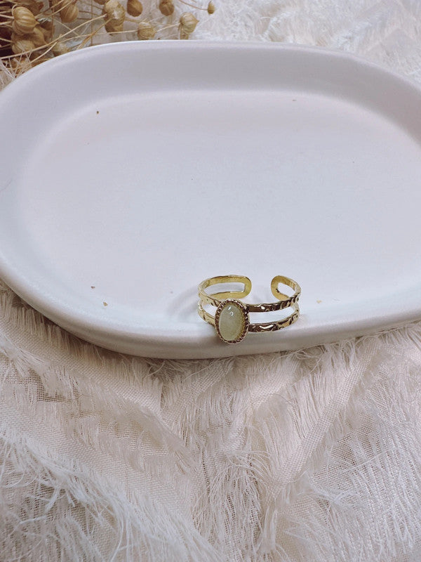 Soul Mate & Vintage style stainless steel adjustable ring