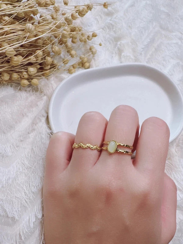 Soul Mate & Stainless steel adjustable ring