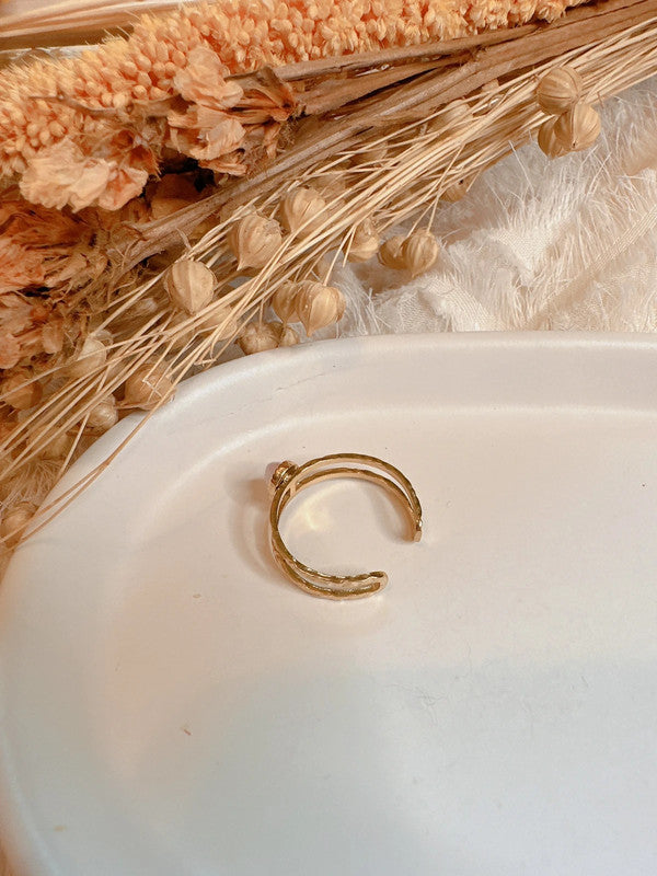 Soul Mate & Vintage style stainless steel adjustable ring