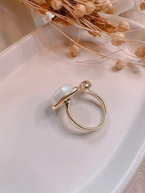 Soul Mate & Pearl adjustable ring