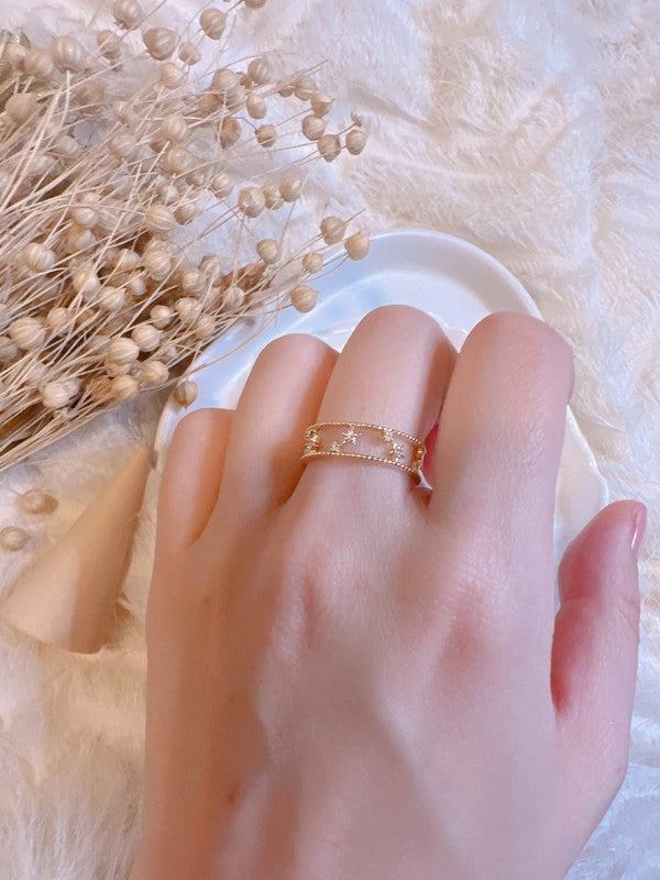 Soul Mate & Stainless steel star adjustable ring