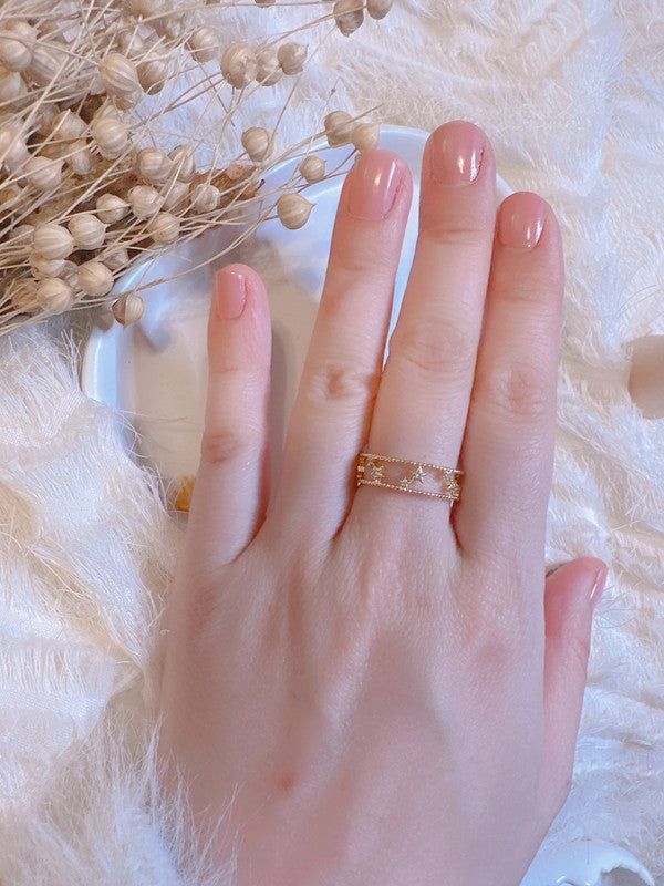 Soul Mate & Stainless steel star adjustable ring