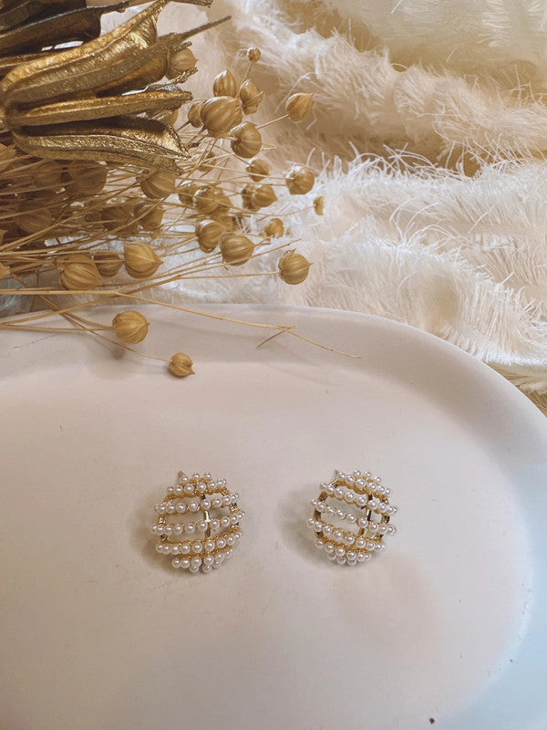 Soul Mate & Pearl 925 silver post earrings