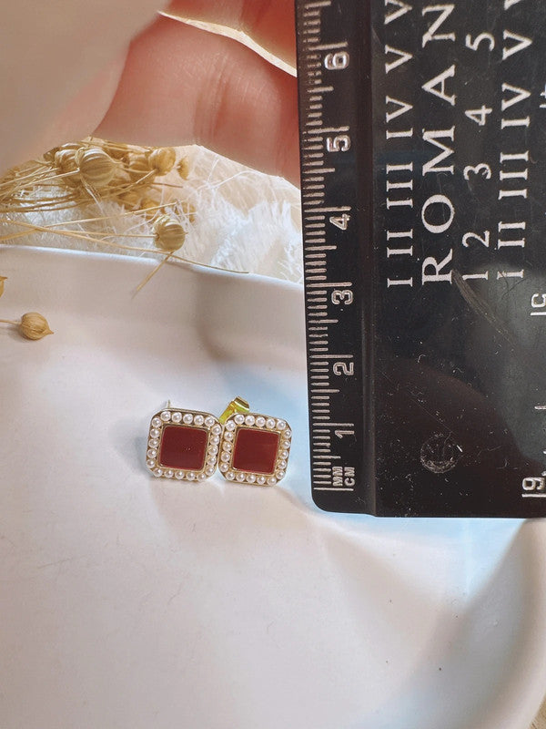 Soul Mate mini hoop & 925 silver post pearl earrings