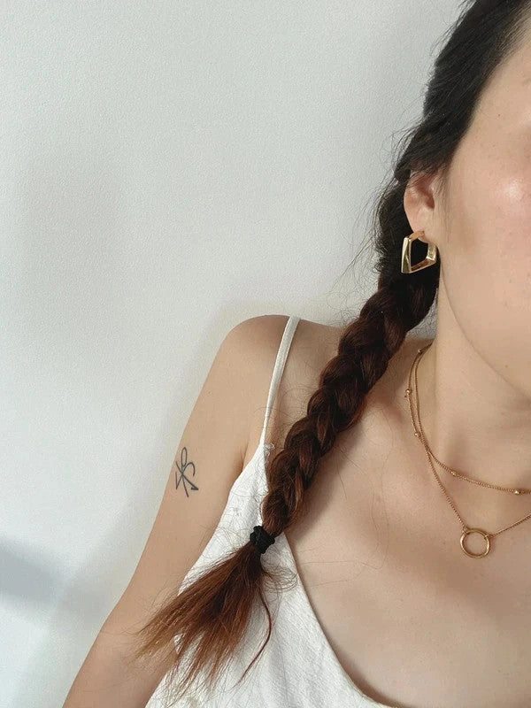 Soul mate Kimberly & 18K Plated golden Earrings