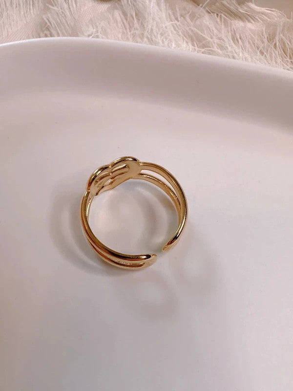 Soul Mate & Stainless steel heart shape rings adjustable