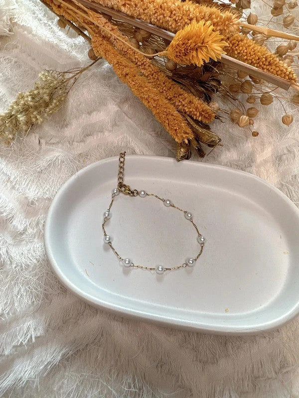 Soul Mate Liz & Pearl stainless steel bracelet