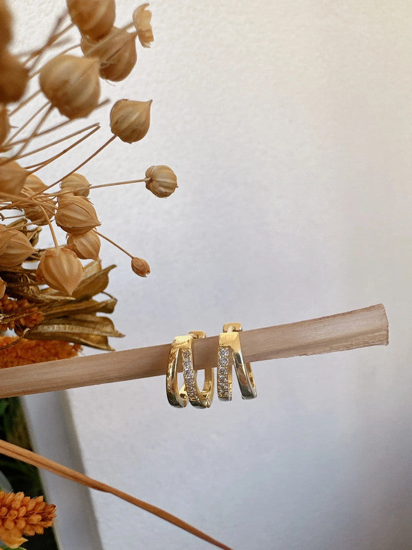 Soul Mate & stainless steel mini hoop earrings