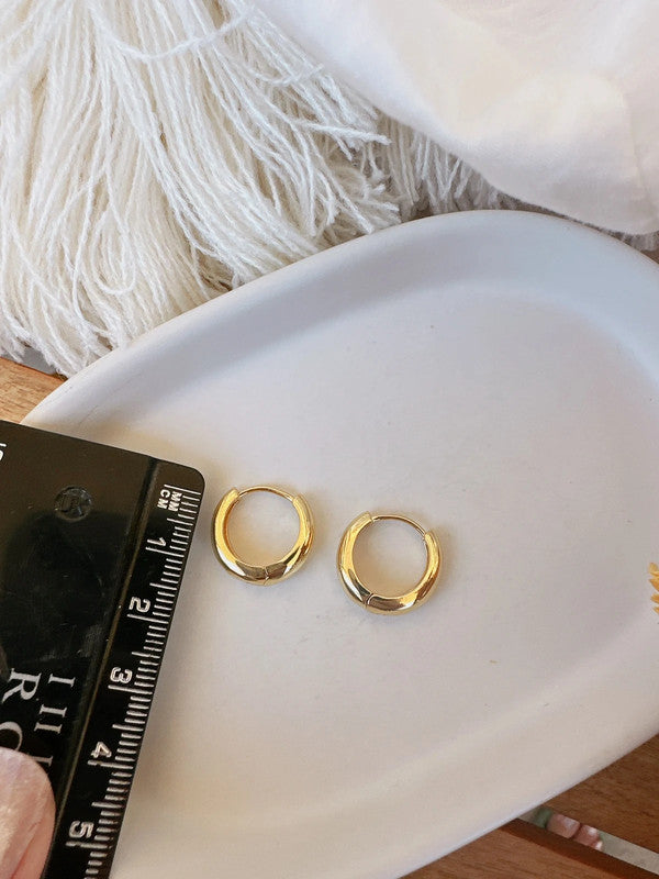 Soul Mate & stainless steel mini hoop earrings
