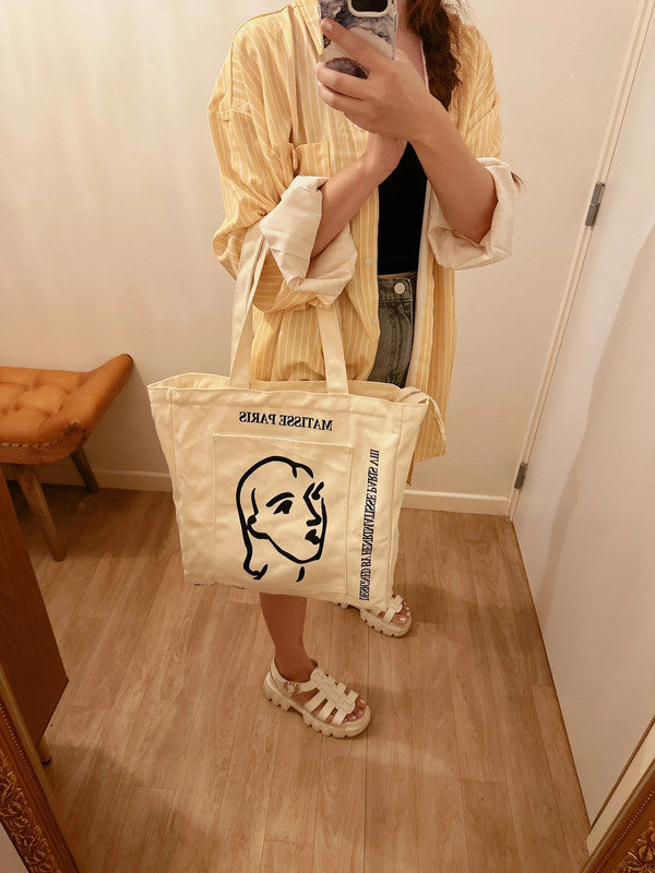Soul Mate & Mattise shopping bag with zipper