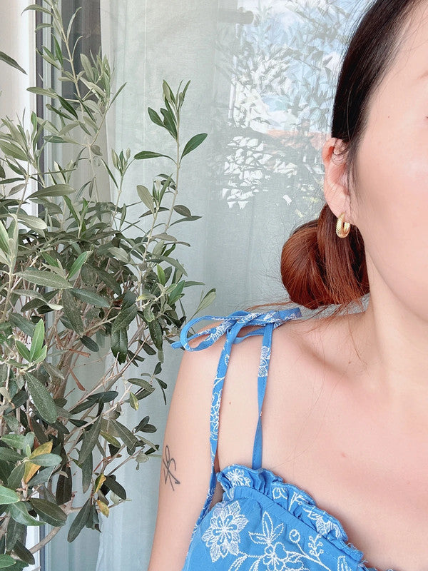 Soul Mate & 925 Silver post hoop earrings