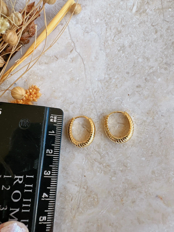 Soul Mate & 925 Silver post hoop earrings