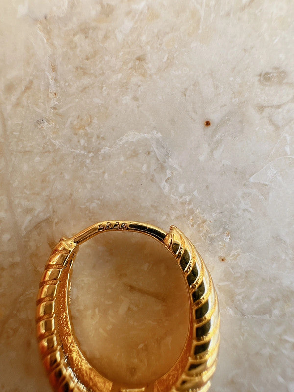 Soul Mate & 925 Silver post hoop earrings