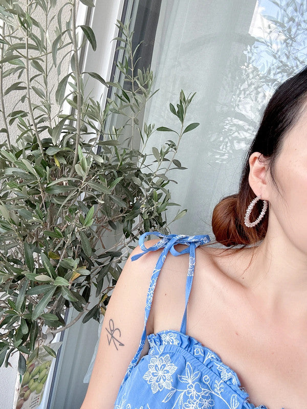 Soul Mate & 40mm 925 silver needles big hoop earrings