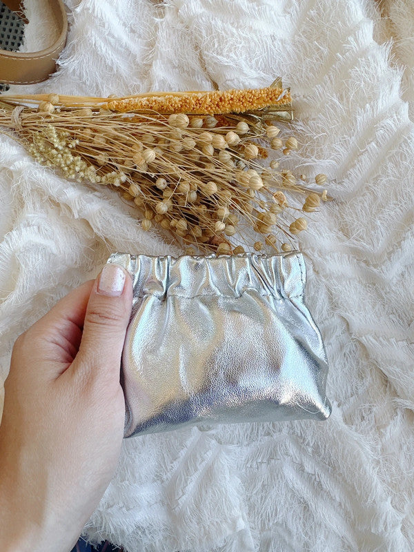 Soul Mate & Small coin purse with lamb leather (silver)