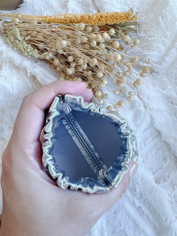 Soul Mate & Small coin purse with lamb leather (silver)