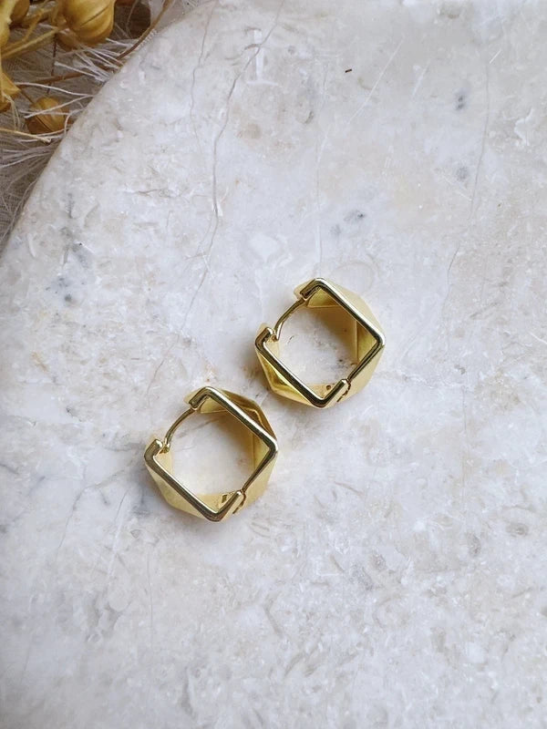Soul Mate mini hoop & 925 sterling silver minimalist mini punk hoop earrings