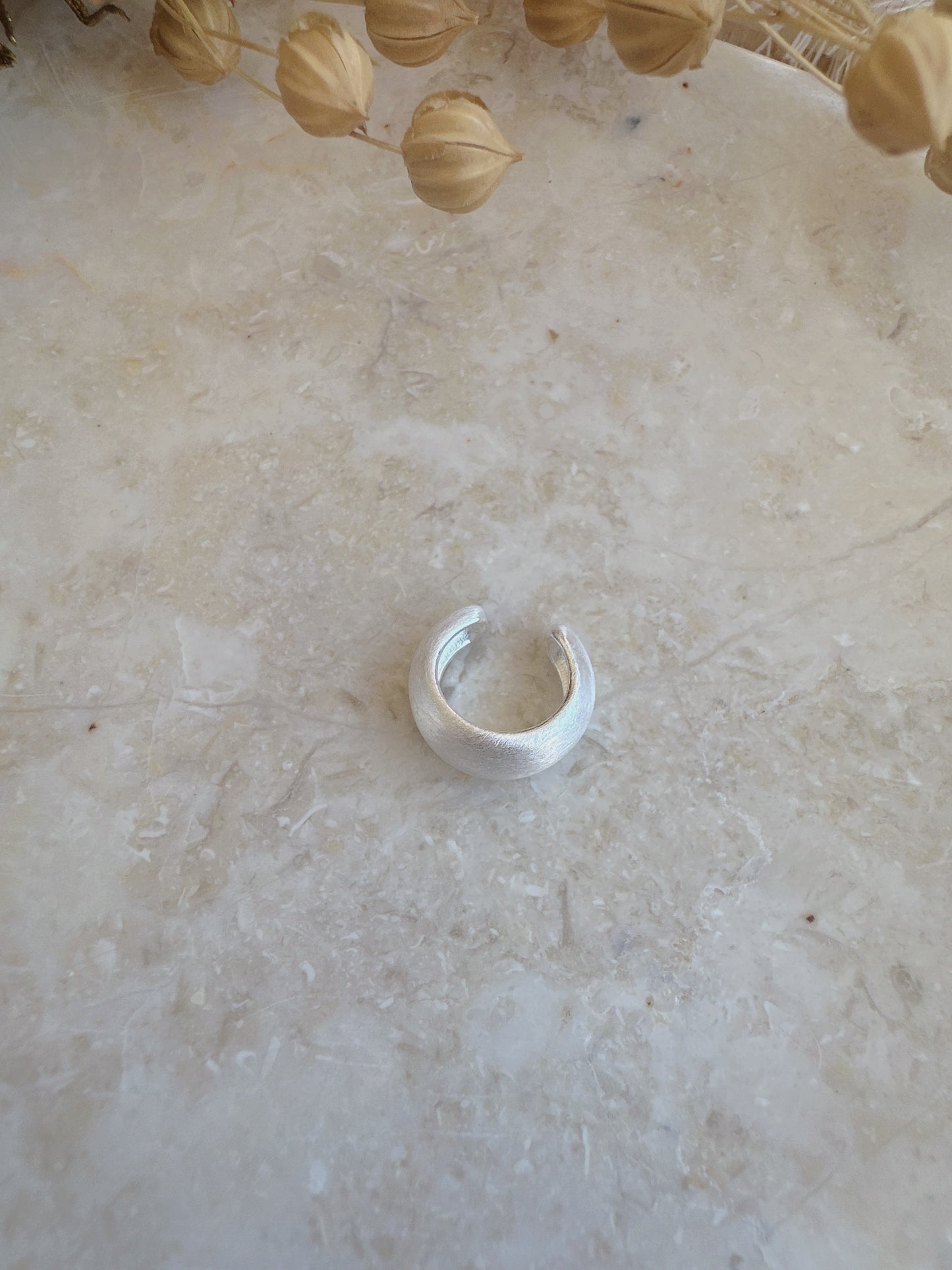 Silver plated ear cuff