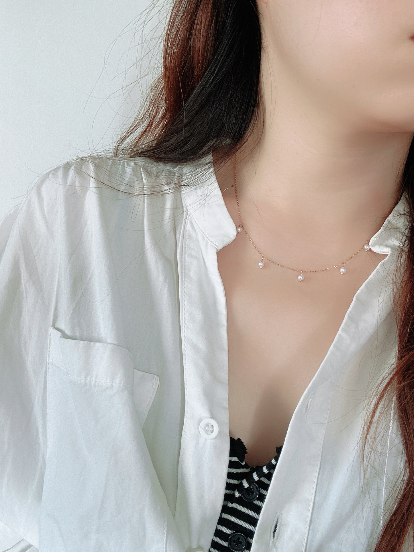 Pearl stainless steel necklace