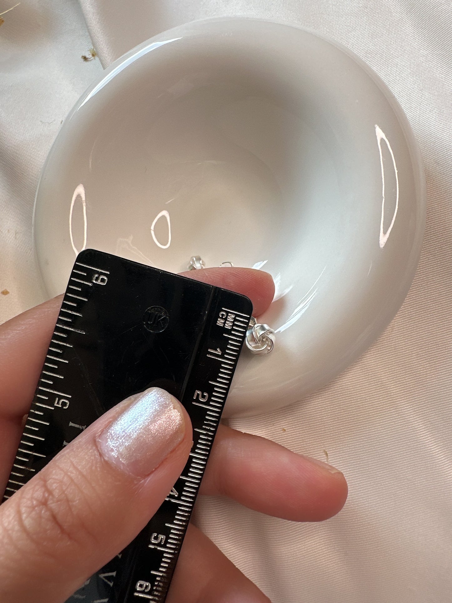 Soul mate & 6 mm 925 sterling silver mini earrings