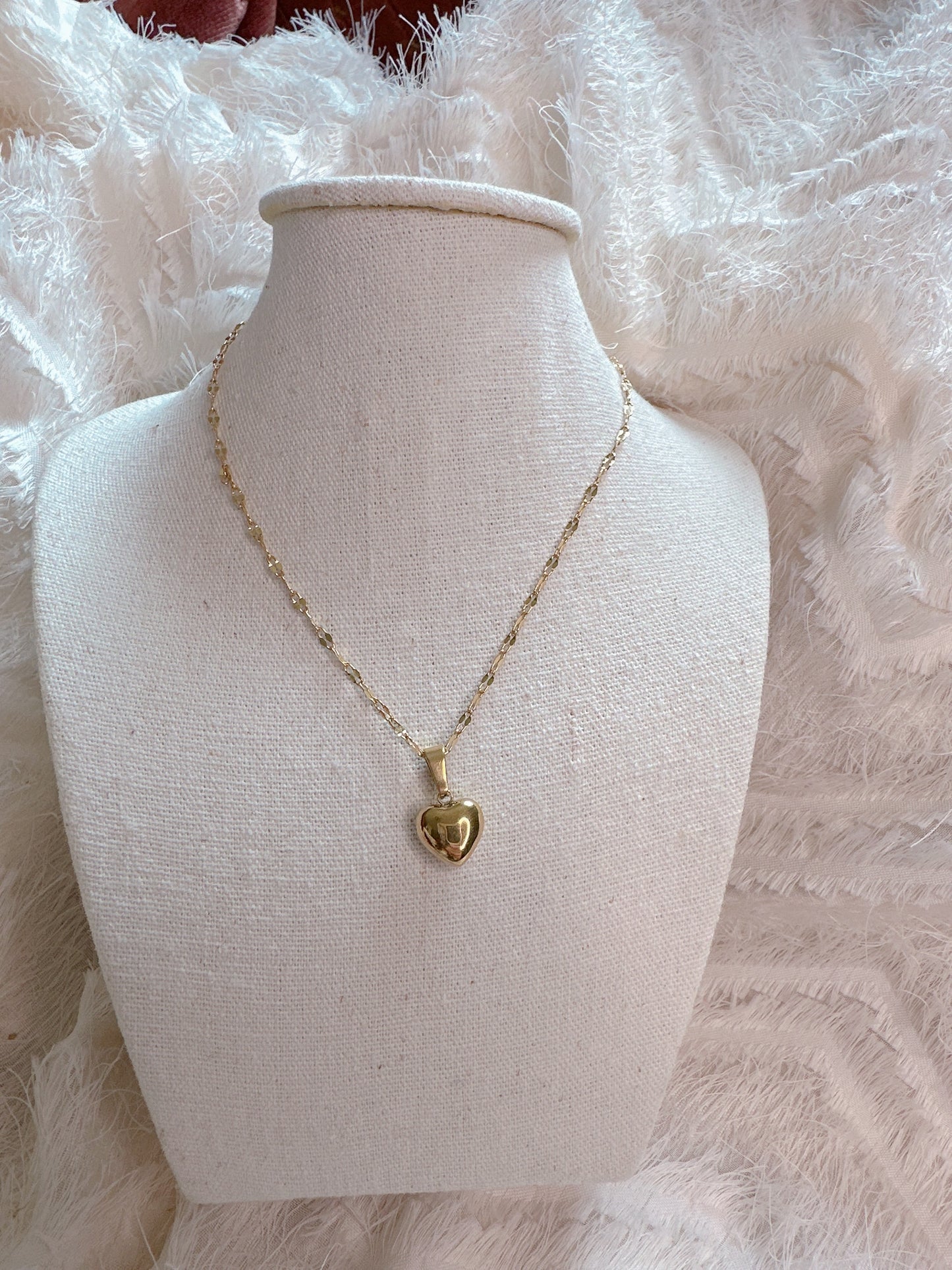 Heart shaped stainless steel necklace