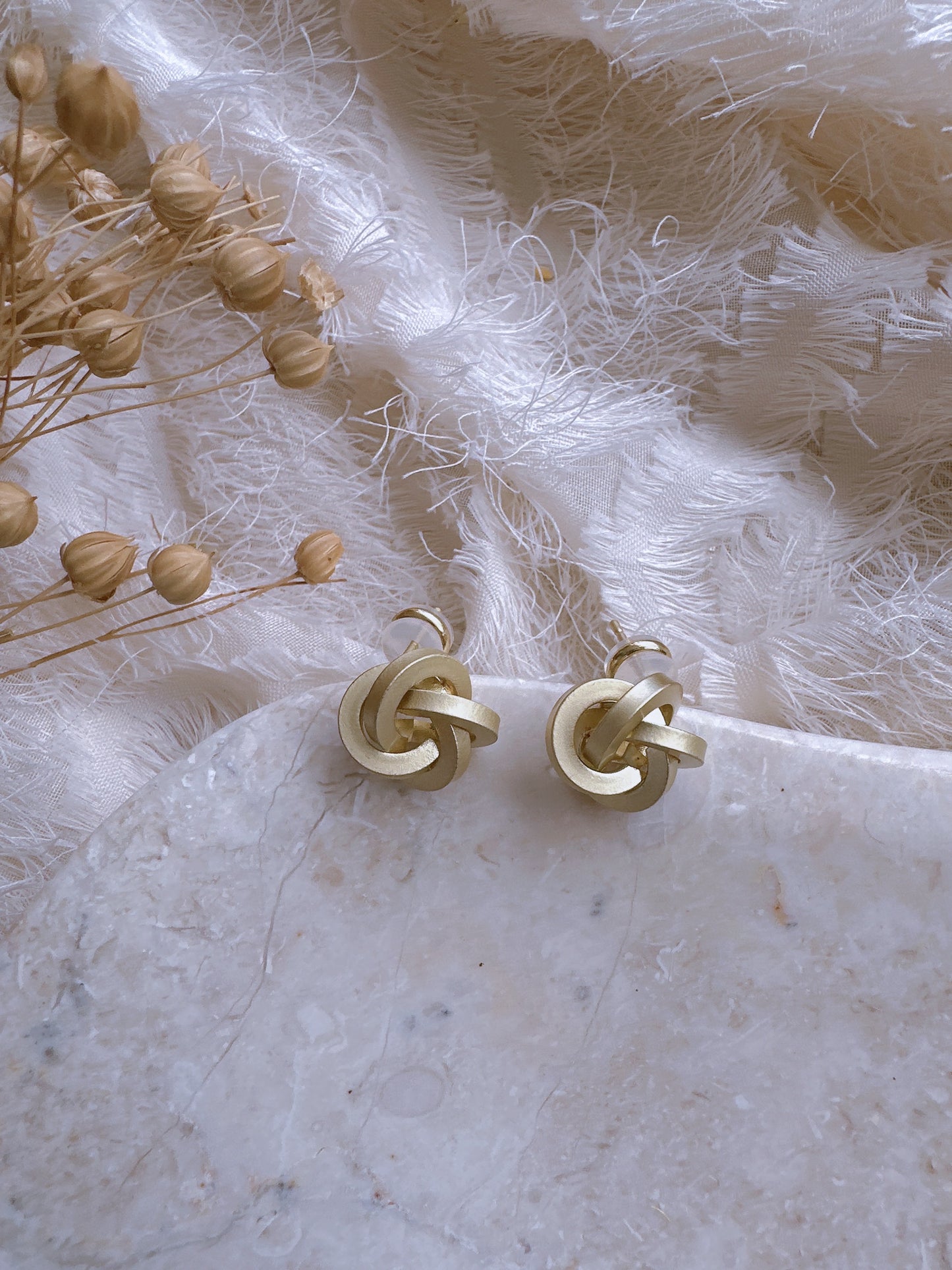 14k gold plated 925 silver post earrings