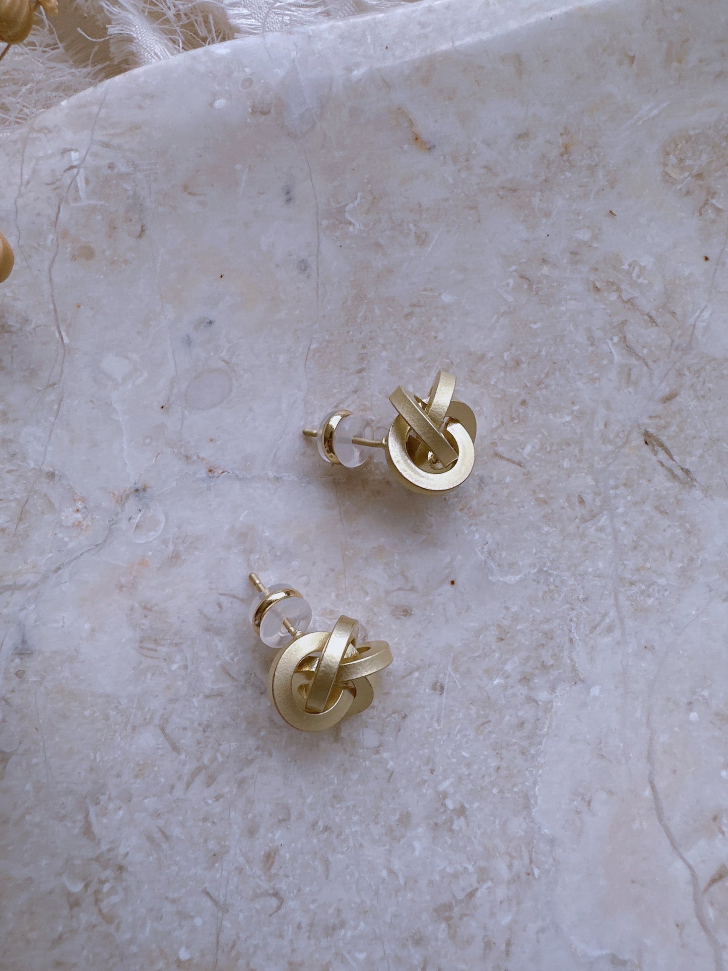 14k gold plated 925 silver post earrings