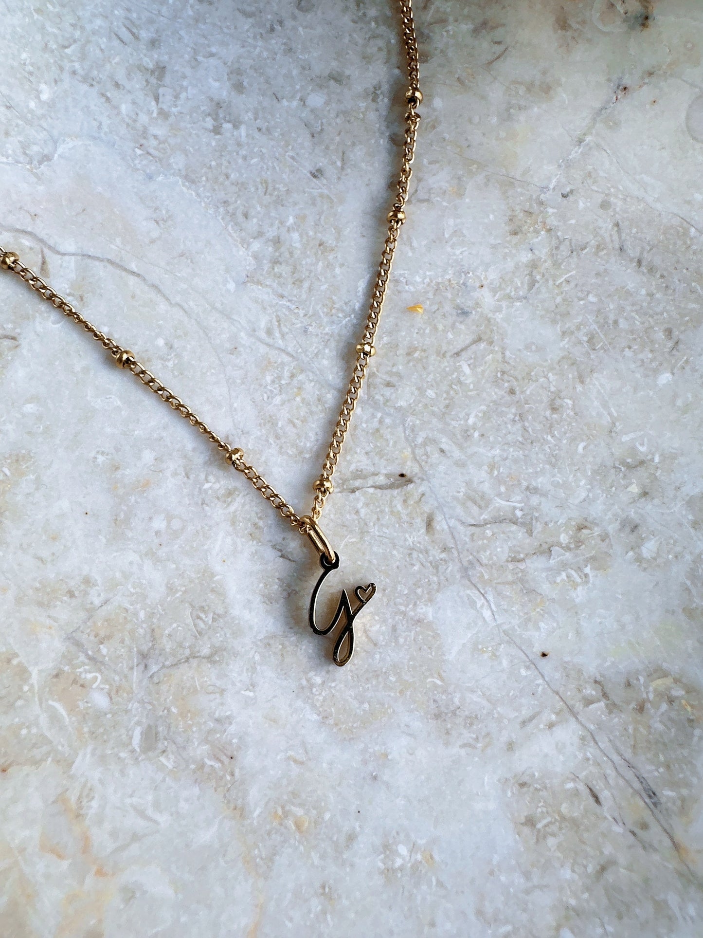Letter stainless steel necklace