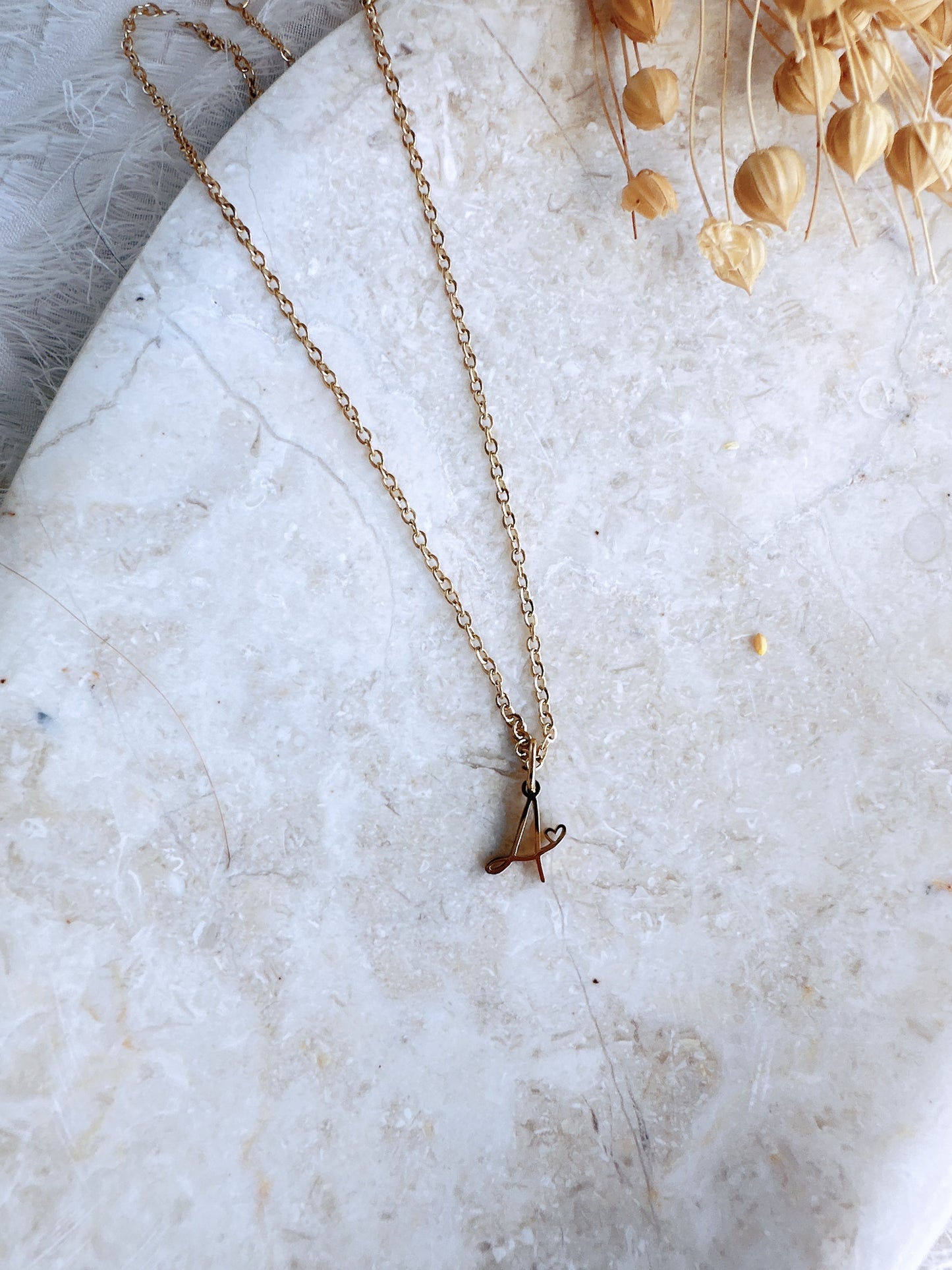 Letter stainless steel necklace
