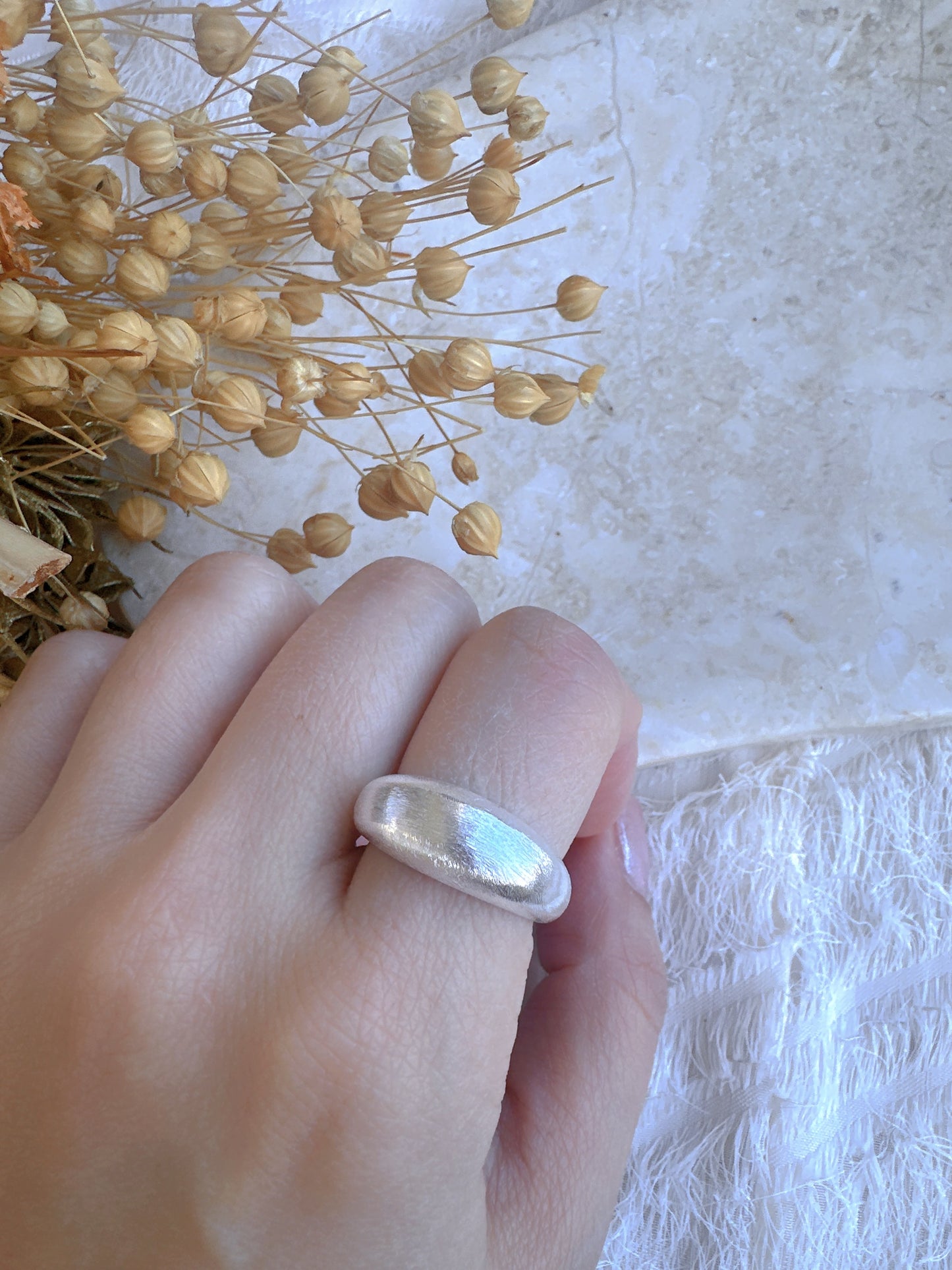 Soul Mate & 925 sterling silver adjustable ring