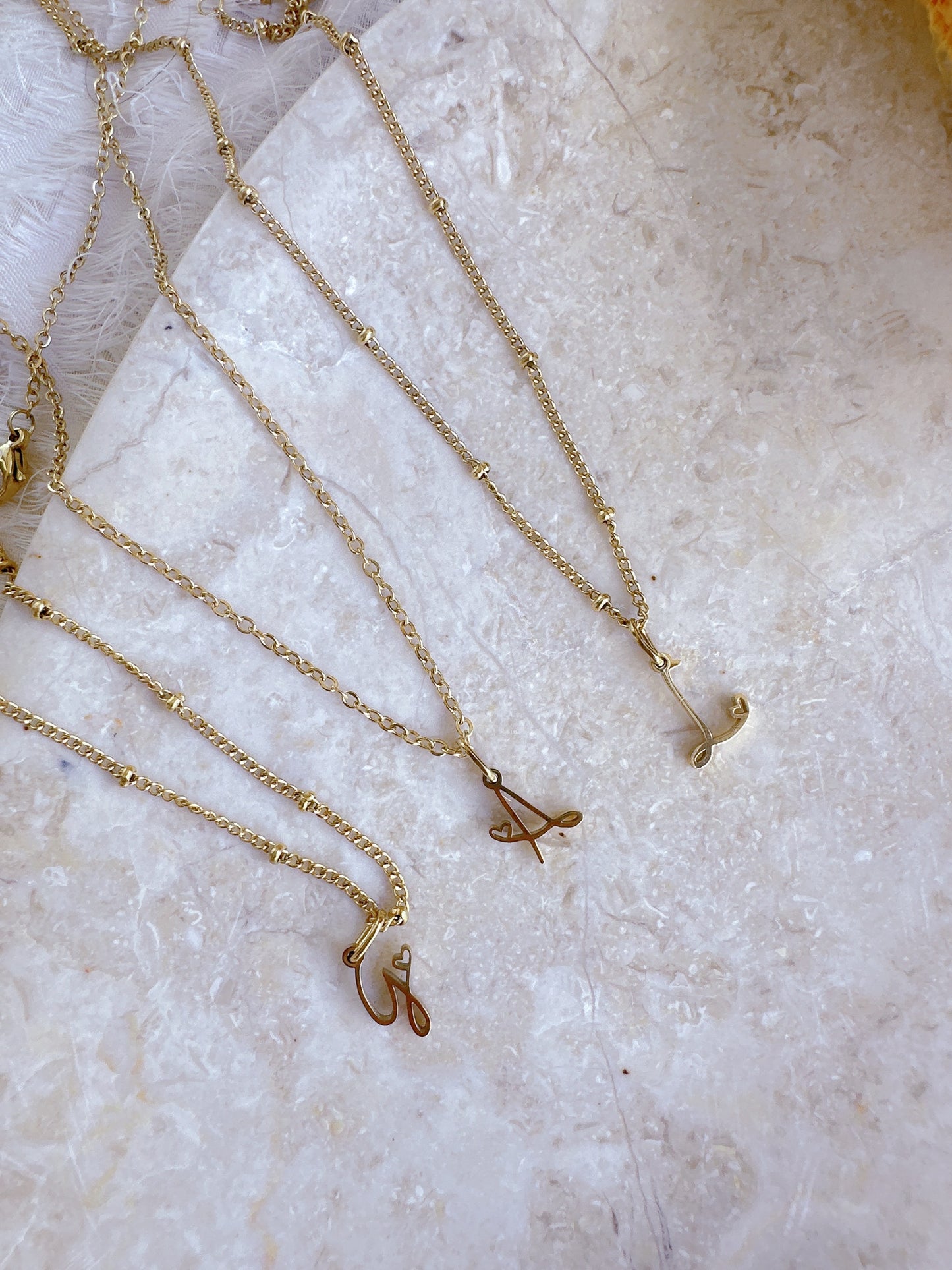 Letter stainless steel necklace