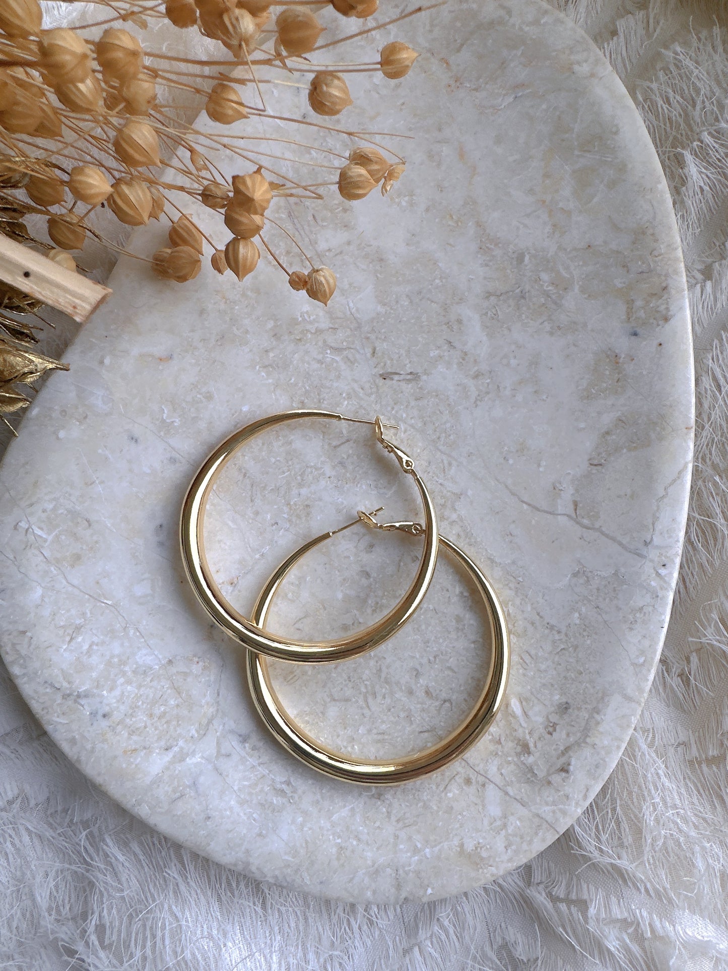 Soul Mate Big Hoop 50mm & 925 Silver Earrings