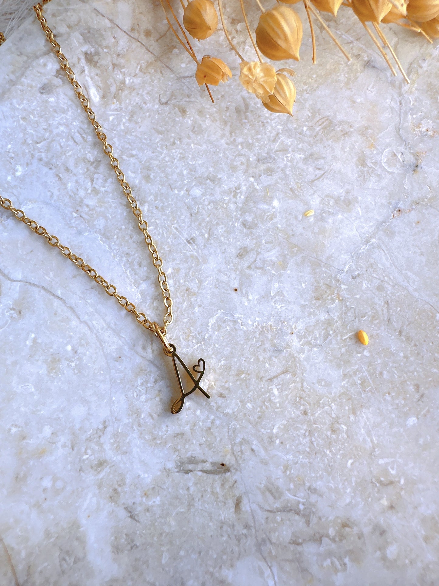 Letter stainless steel necklace