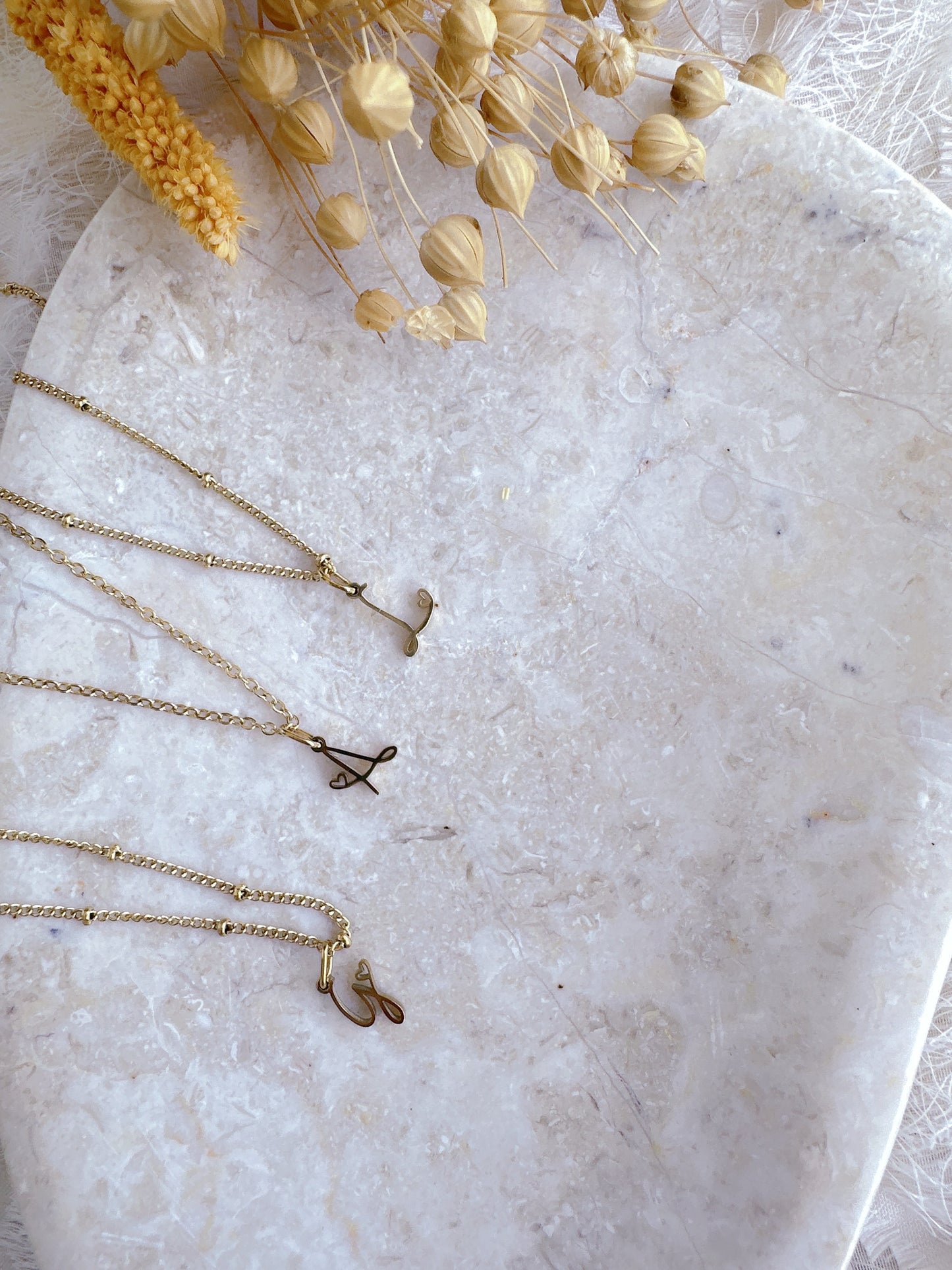 Letter stainless steel necklace