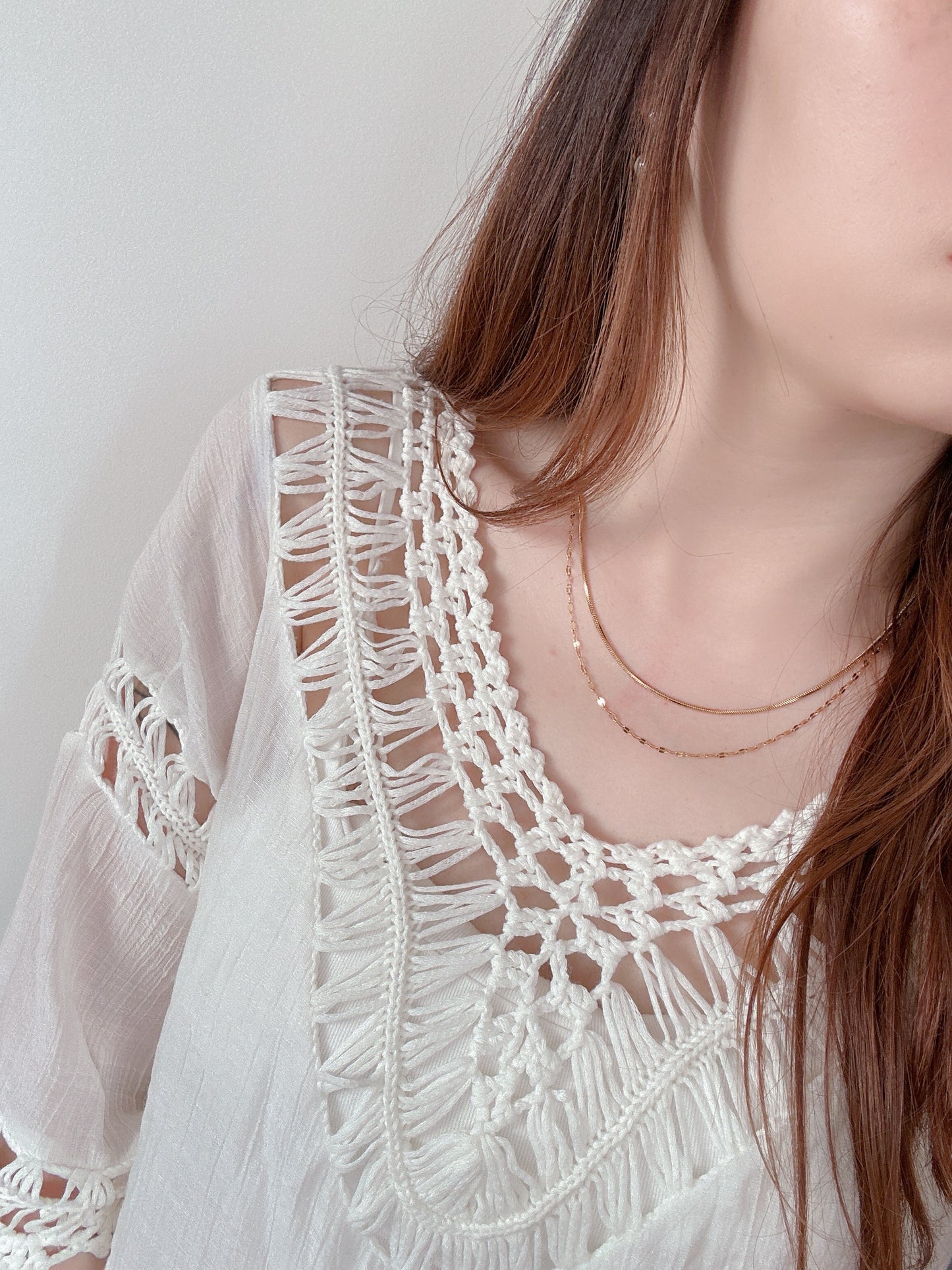 Set of two stainless steel necklace